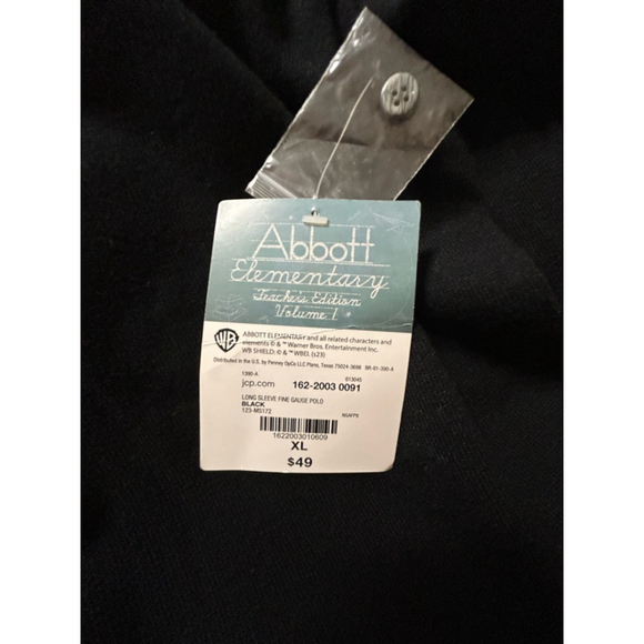 Adolfo Men's Long Sleeve Black Polo Shirt - Picture 3 of 3